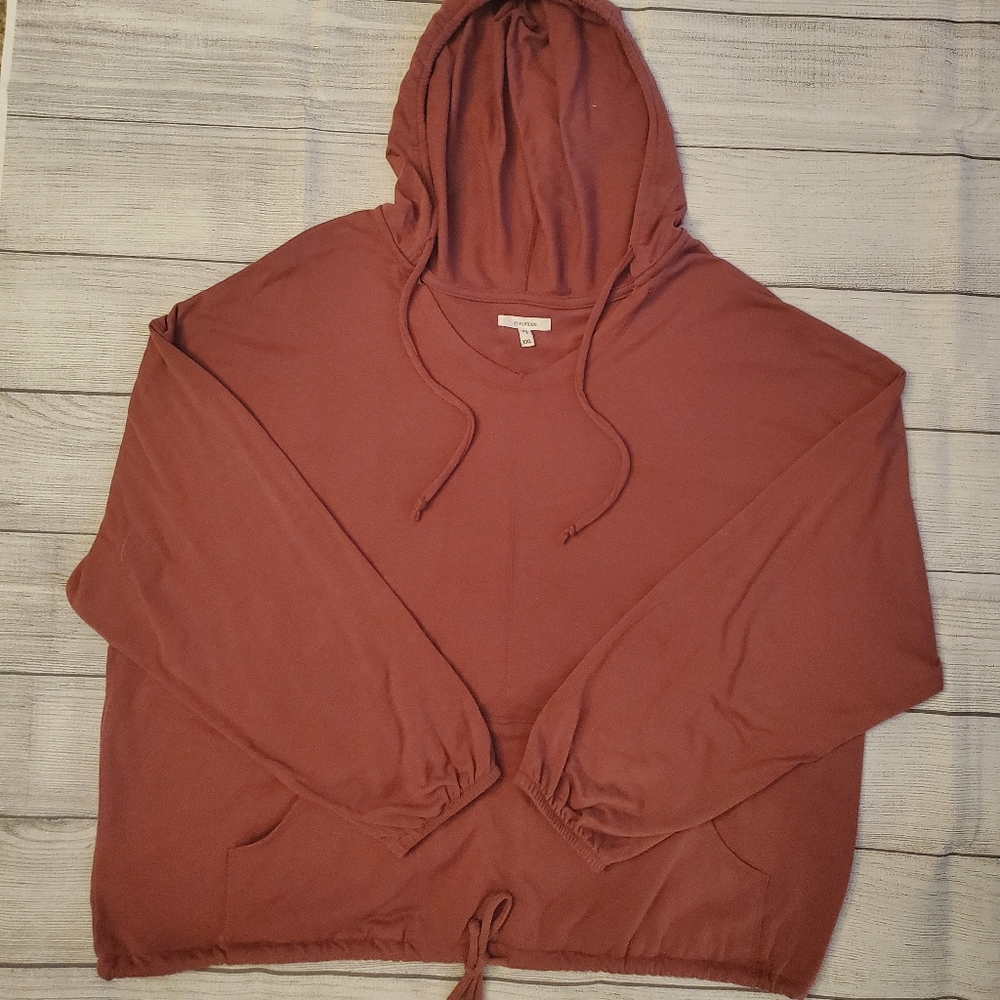 Maurices Brand Women's Hooded Mauve Shirt Size XXL